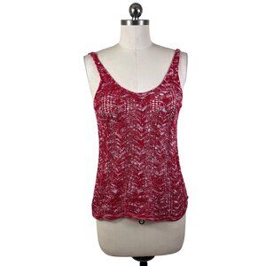 Vanilla Star Premium. Y2K Knit Top Womens Small Crochet Sleeveless Boho Cottage
